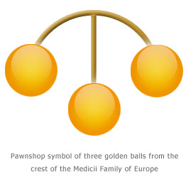 Pawn Shop: What do those three balls in the symbol mean? on